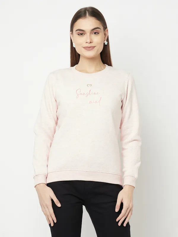 Women Pearl Melange Sweatshirts