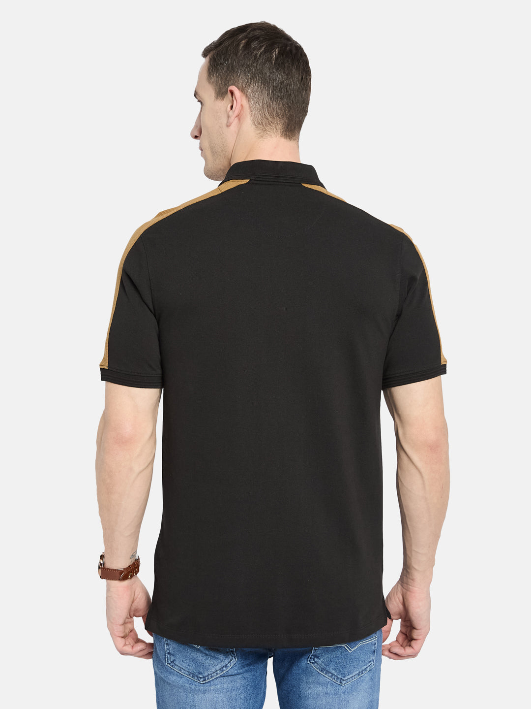 Octave Men Printed Polo Collar T-shirt