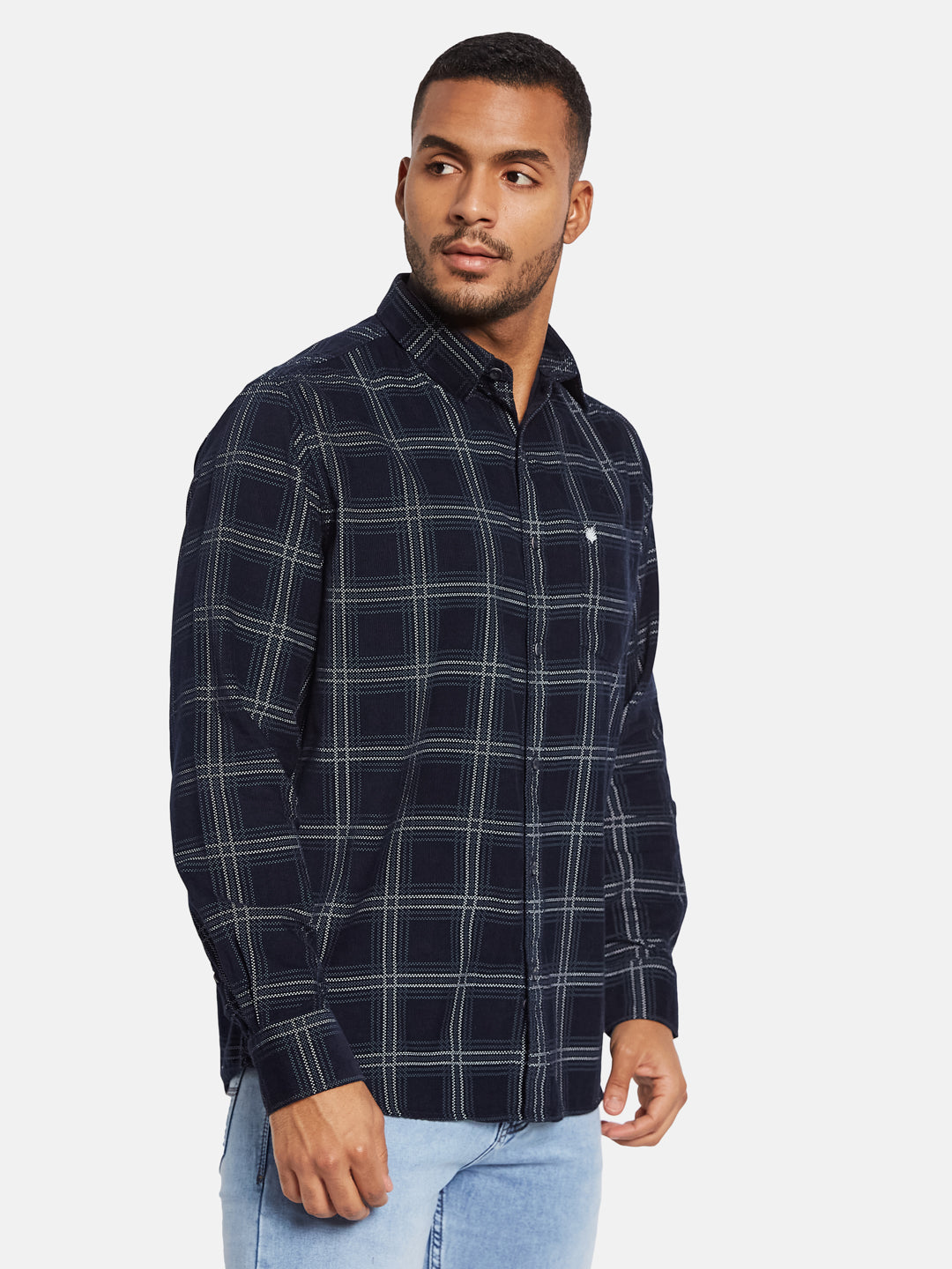 METTLE Men Opaque Checked Casual Shirt