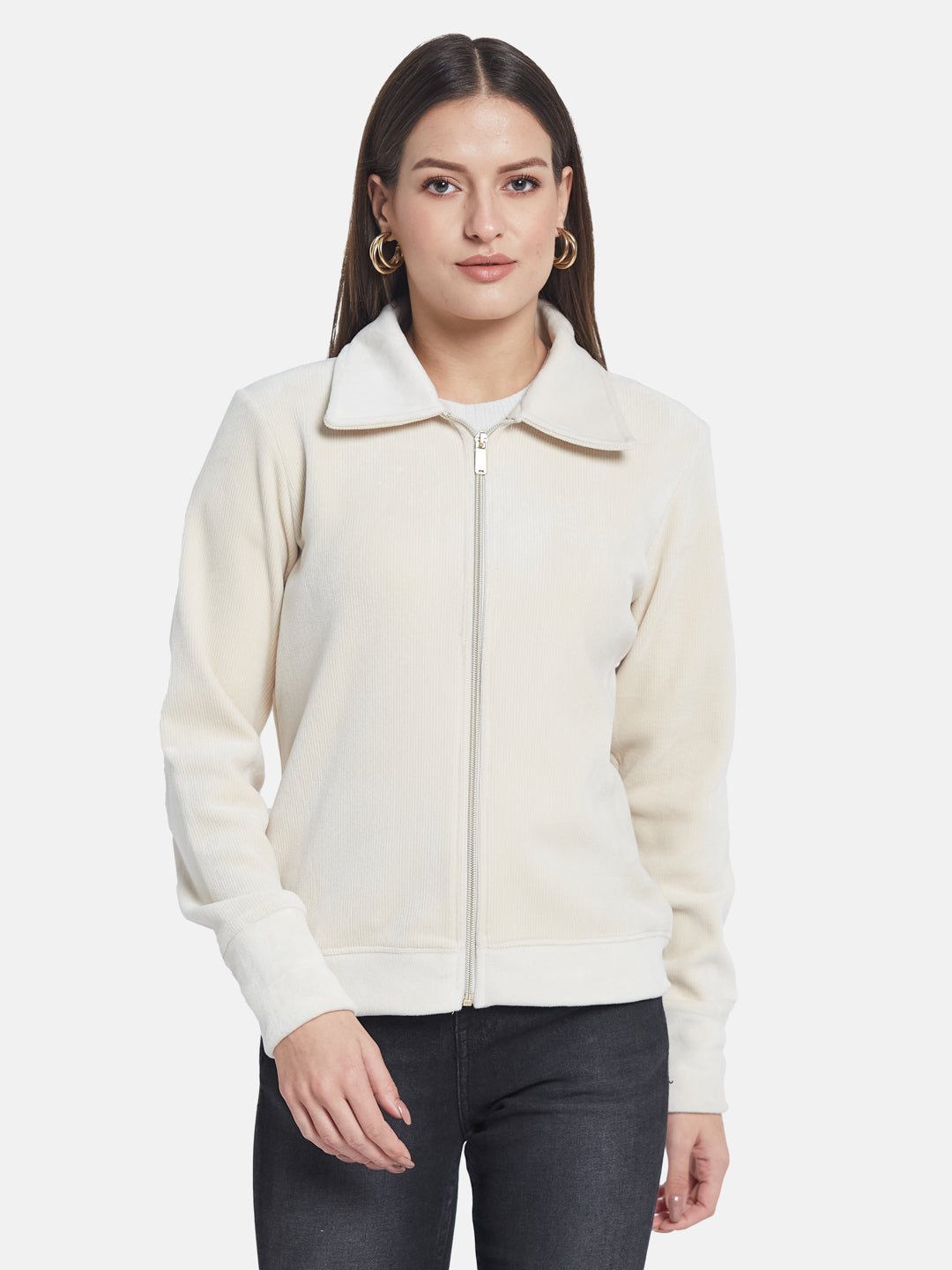 METTLE Women Front-Open Sweatshirt