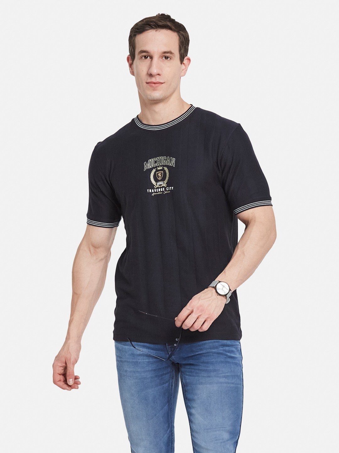 Octave Men Printed T-shirt