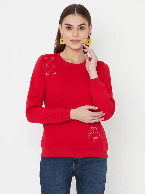 Mettle Women Red Sweatshirt