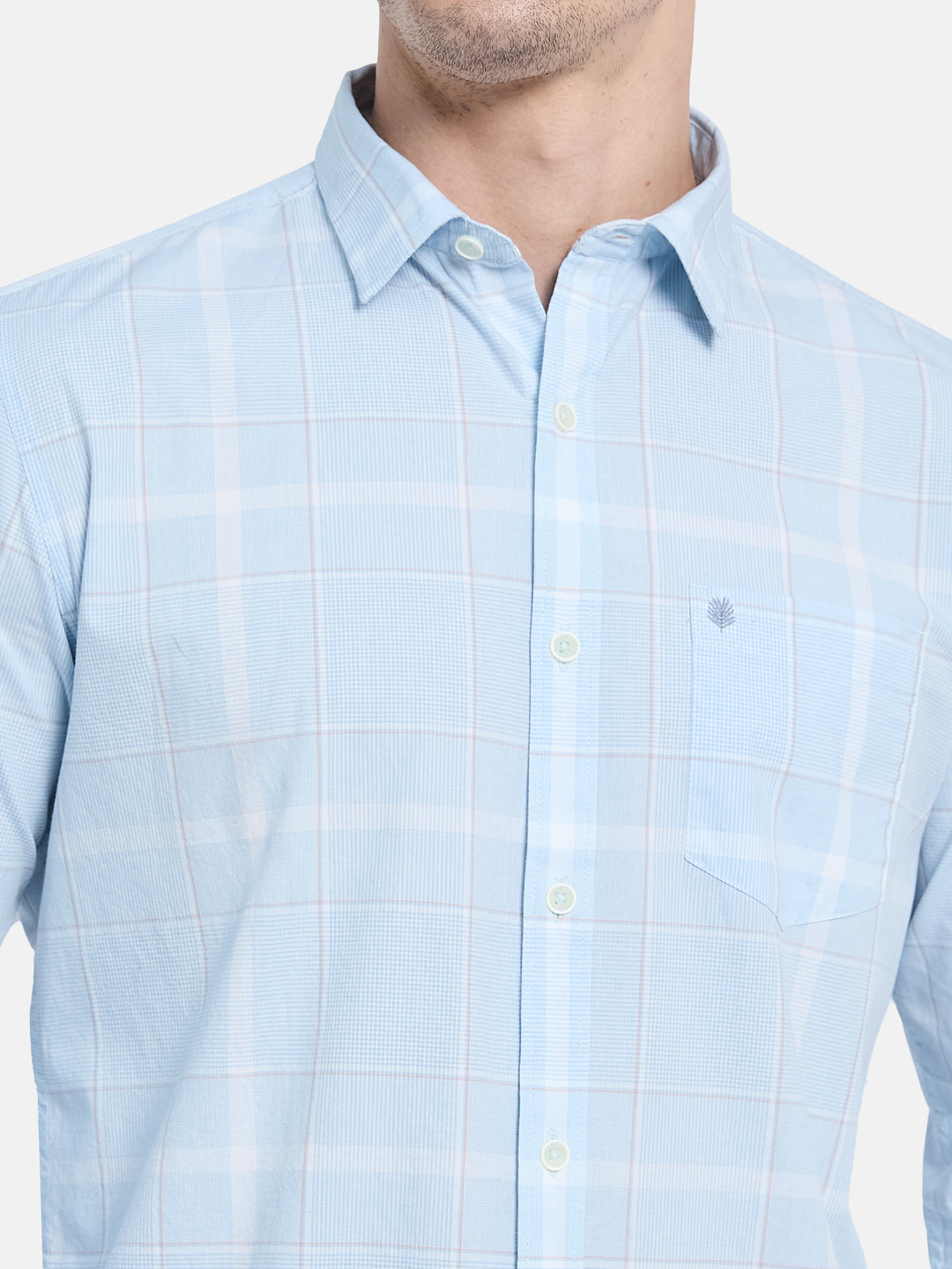 METTLE Men Opaque Checked Casual Shirt