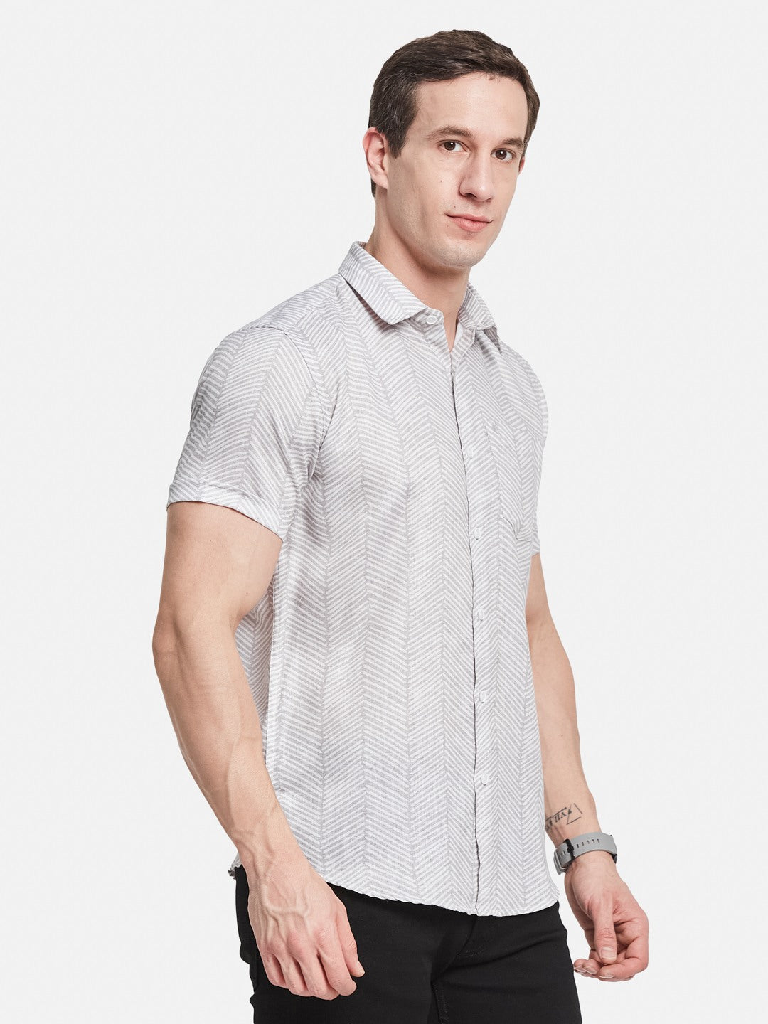 METTLE Men Opaque Printed Casual Shirt