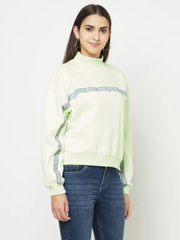 Women Neon Green Sweatshirts