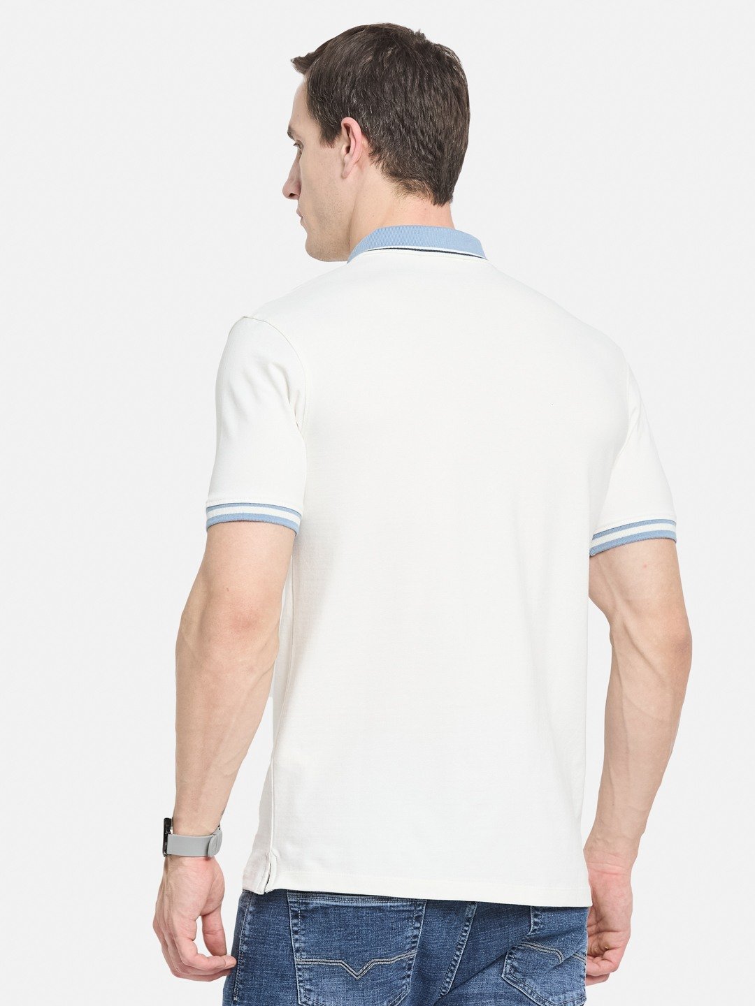 CORE CONTRAST COLLAR POLO PIQUE LYCRA T-SHIRT