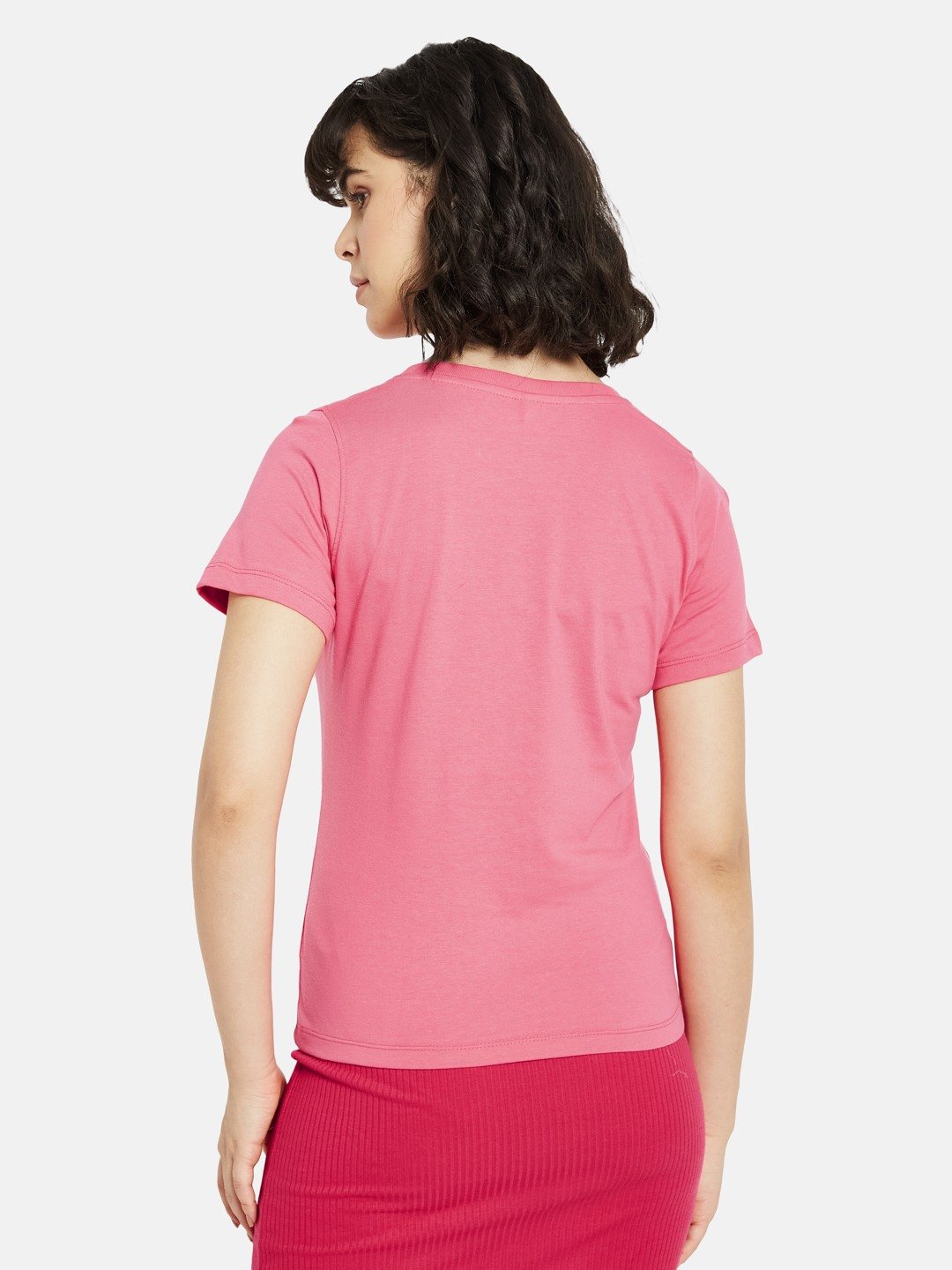 METTLE Women Graphic Printed Round Neck Cotton T-shirt