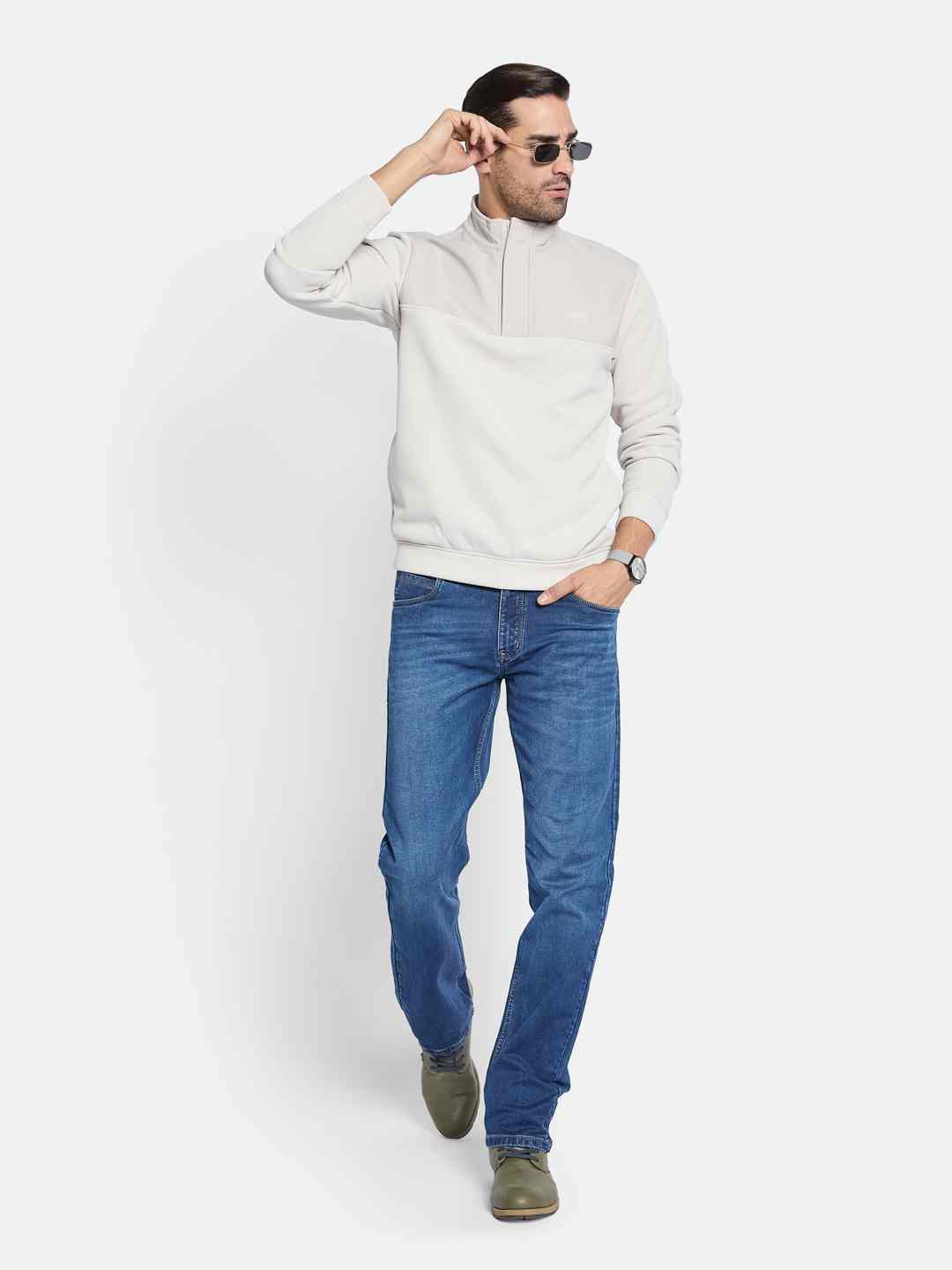 Octave Men High Neck Sweatshirt
