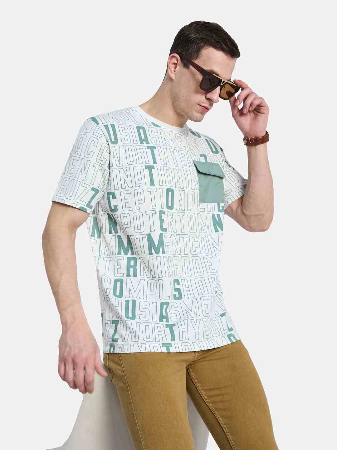 Octave Men Printed T-shirt