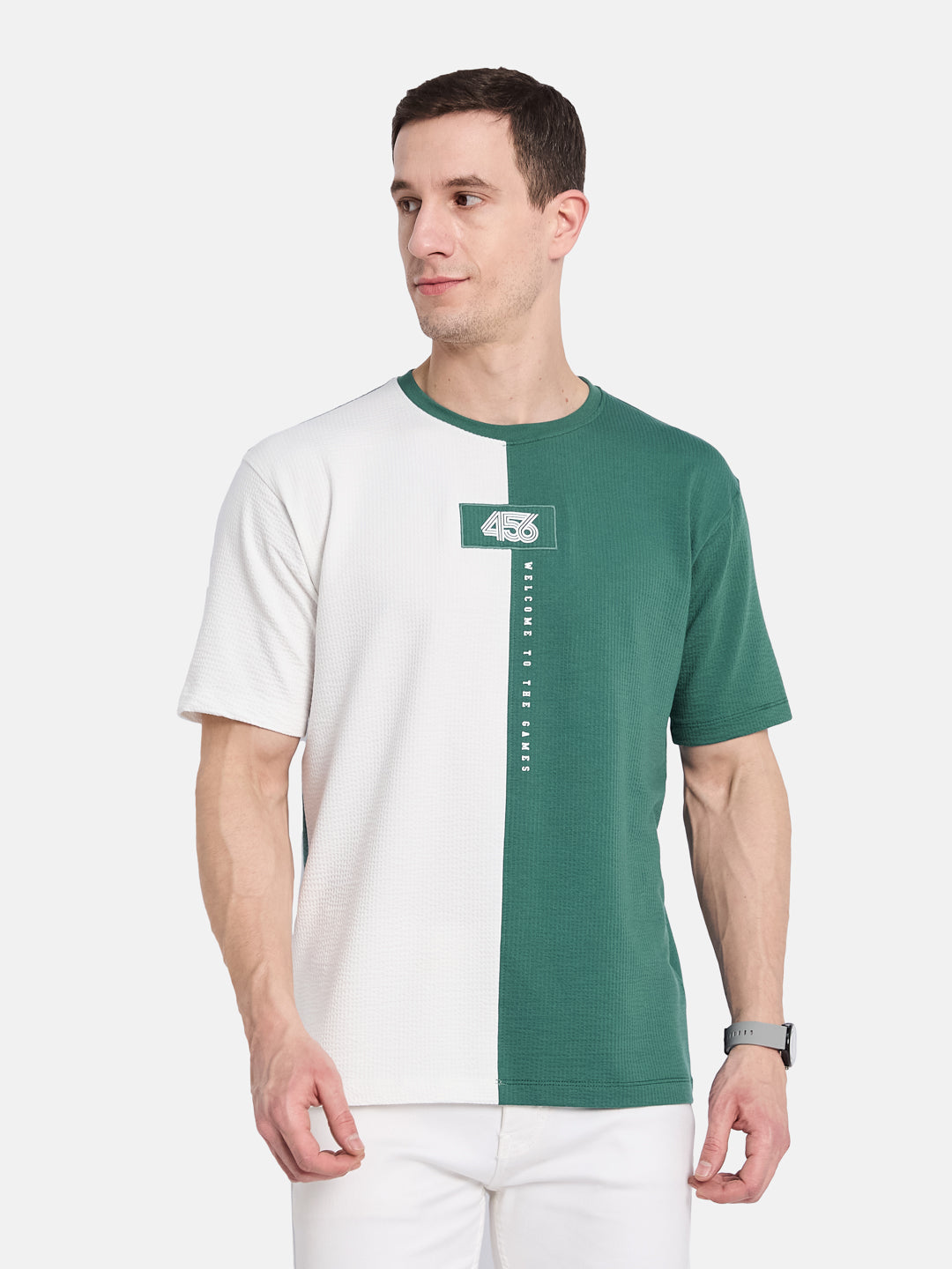 Octave Men Colourblocked T-shirt