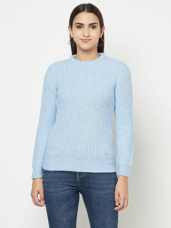 Women Sky Melange Sweaters