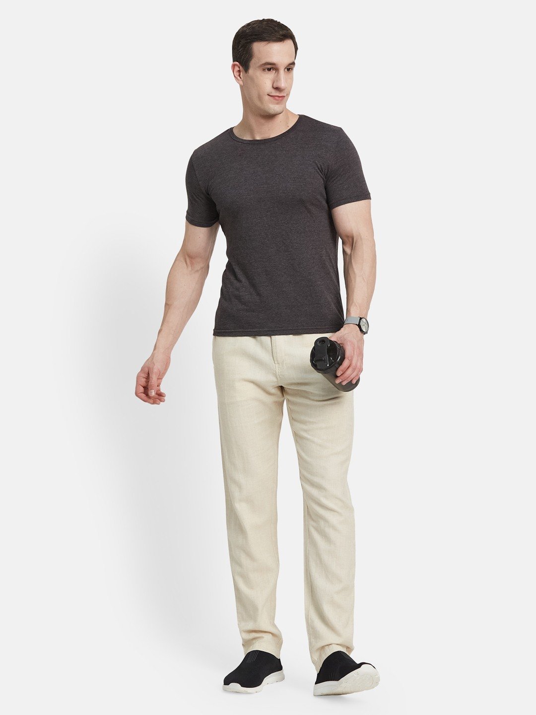 Octave Men Cotton Mid-Rise Track Pant